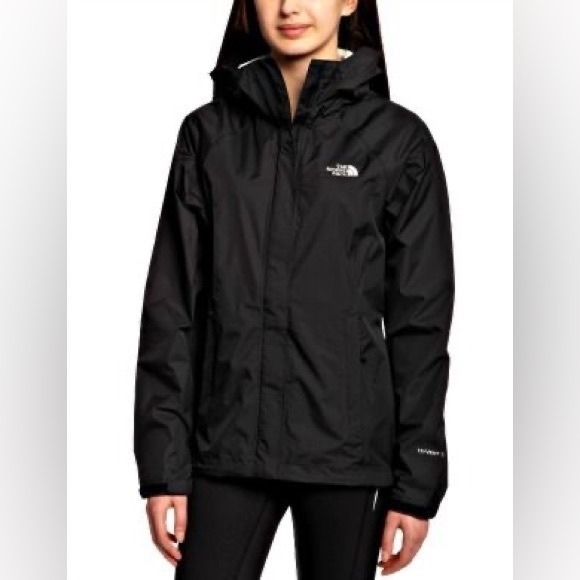 The North Face HyVent Black Waterproof Hooded Rain Jacket Womens XL - Picture 12 of 12